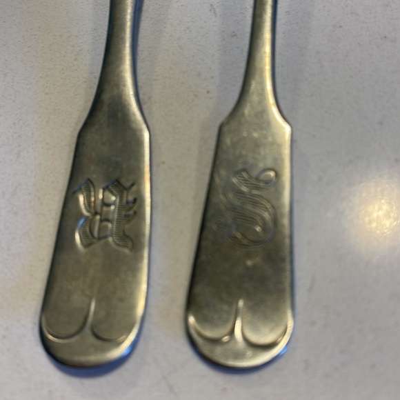 Brazil silver butter knives and spoon - Picture 4 of 11